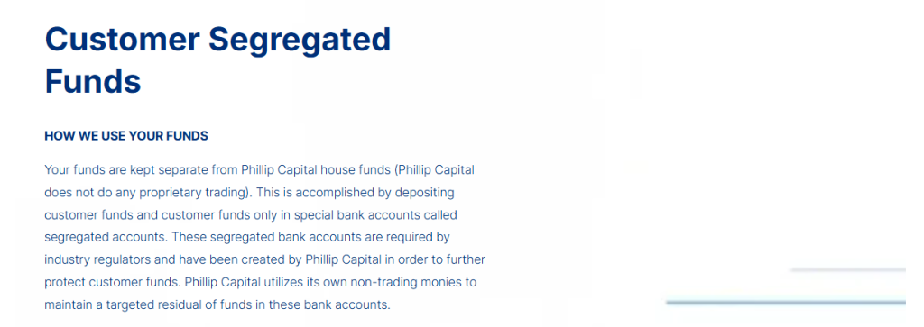 Customer Segregated Funds and Security