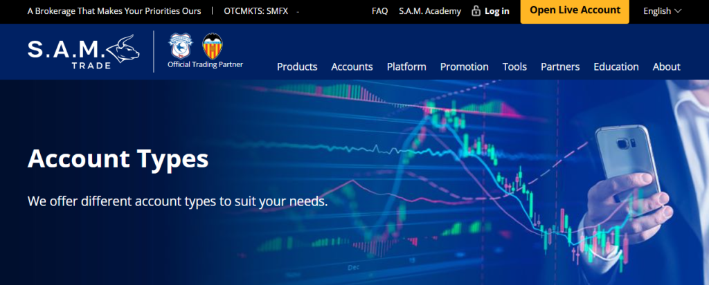 Minimum Deposit and Account Types