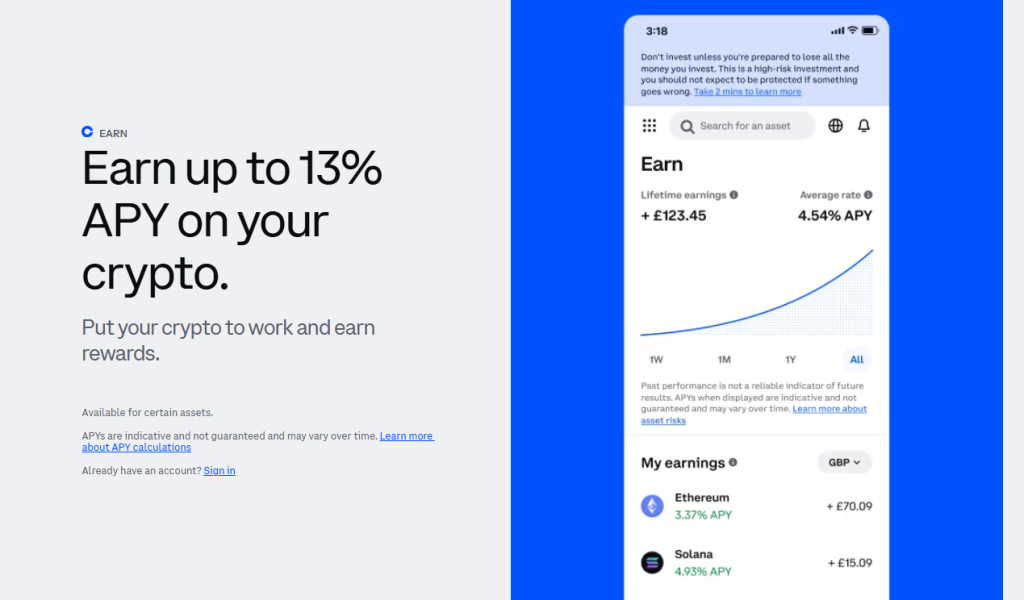Coinbase Earn