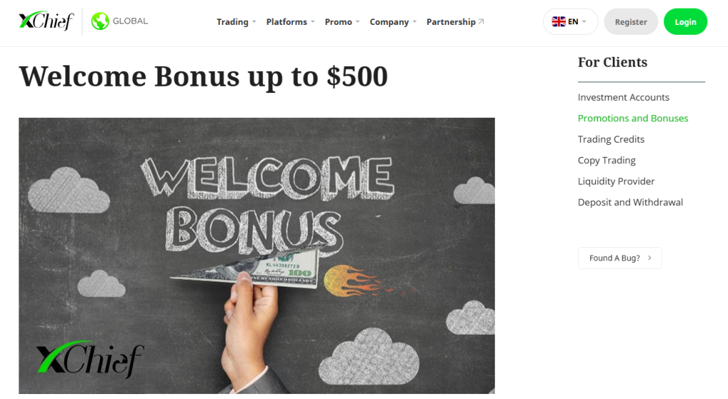 xChief Welcome Bonus