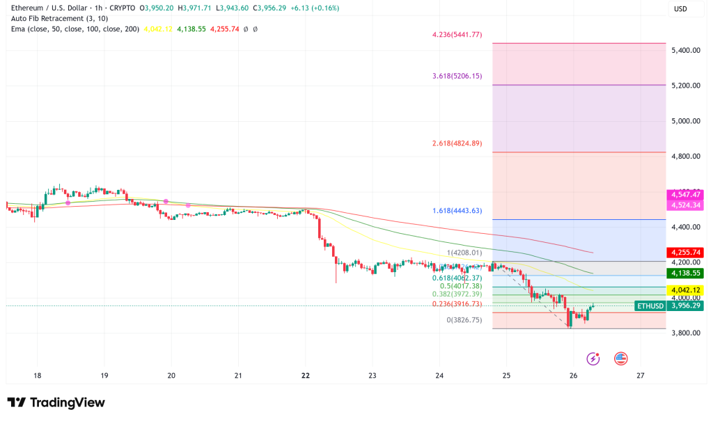 Ethereum Plunges Below $4,000 as $36M Liquidation Shakes Market Confidence