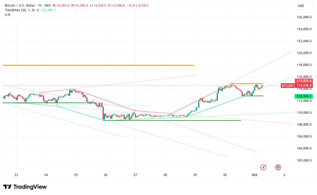 Bitcoin Holds $114, Technical Levels Signal Explosive October and Q4 Ahead