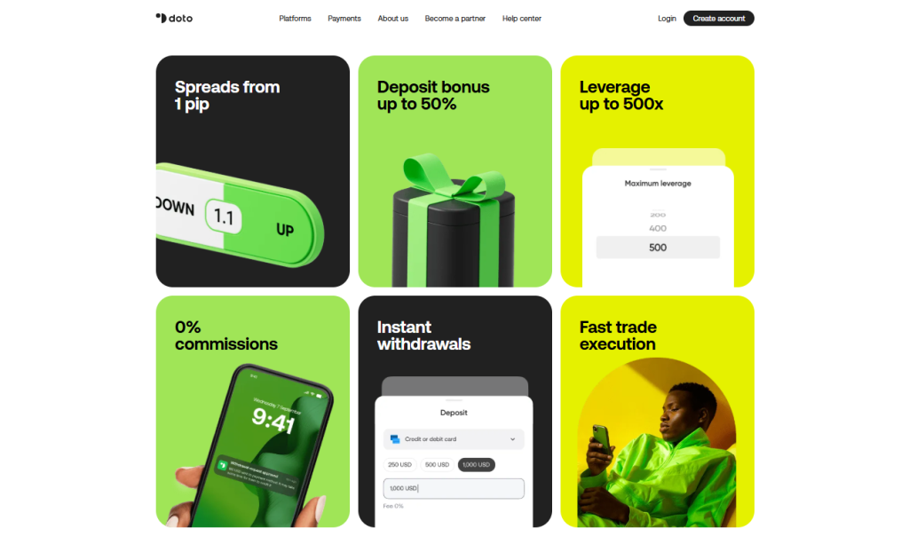 Current Bonus Offers from Doto