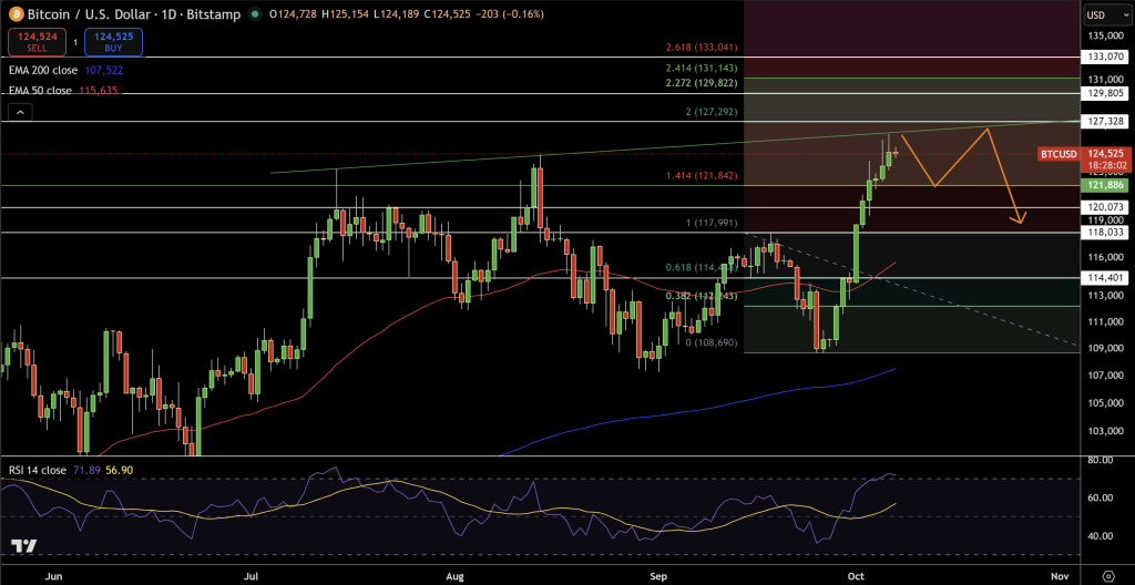 BTC/USD Price Chart - Source: Tradingview