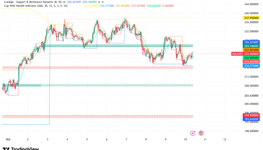 Solana Holds Above $222: Network Activity Plunges 50%, Technical Patterns Point to $425 Target