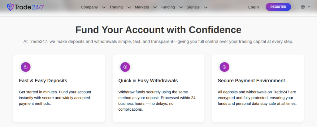 Deposit and Withdrawal