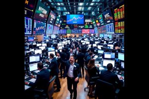 Stocks are rallying today and holding close to their record highs.