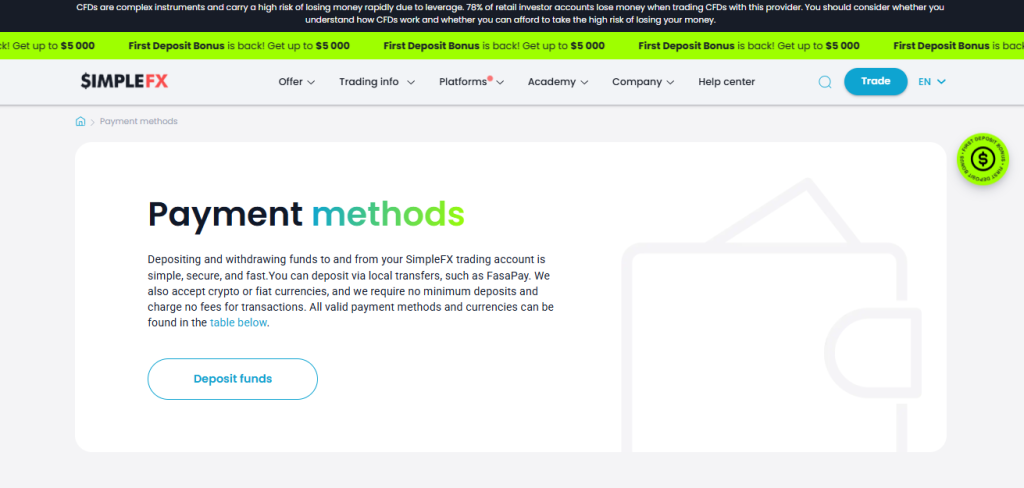 Deposits and Withdrawals