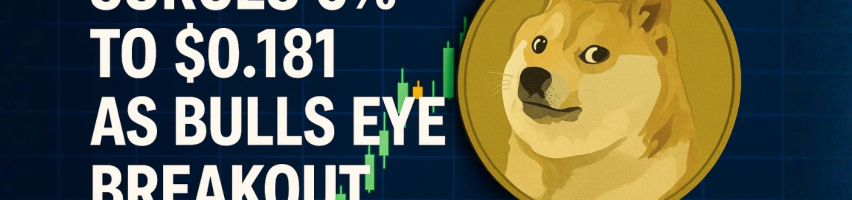 Image for Dogecoin Surges 6% to $0.181 as Bulls Eye Breakout Toward $0.188 Resistance