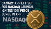 Canary XRP ETF Set for Nasdaq Launch, Ignites 10% Price Surge in XRP