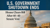 U.S. Government Shutdown Ends? House Clears Bill After 60–40 Senate Vote