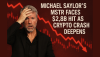 Michael Saylor’s MSTR Faces $2.8B Hit as Crypto Crash Deepens