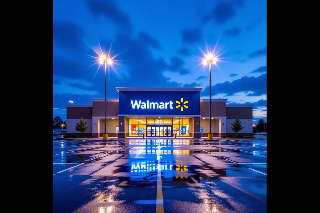 Wal-Mart is one of several key stocks doing very well today despite a tech stock decline.