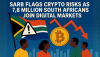 SARB Flags Crypto Risks as 7.8 Million South Africans Join Digital Markets