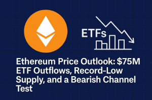 Ethereum Price Outlook: $75M ETF Outflows, Record-Low Supply, and a Bearish Channel Test