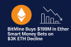 BitMine Buys $199M in Ether as Smart Money Bets on $3K ETH Decline