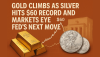 Gold Climbs as Silver Hits $60 Record and Markets Eye Fed’s Next Move