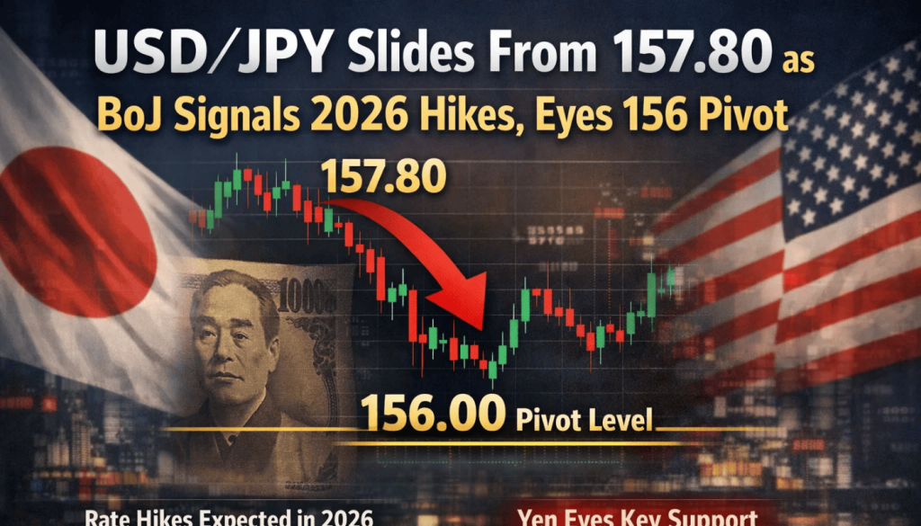 USD/JPY Slides From 157.80 as BoJ Signals 2026 Hikes, Eyes 156 Pivot ...