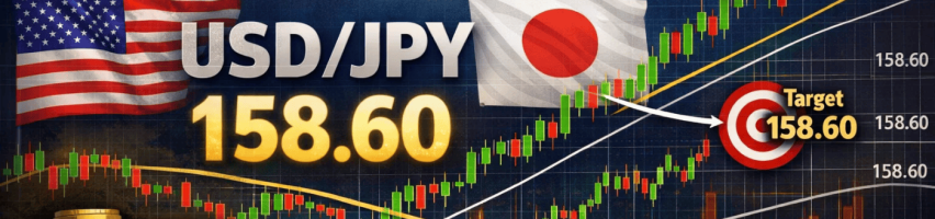 Image for USD/JPY Eyes 158.60 as Yen Weakness Offsets Fed Cuts, Charts Tighten