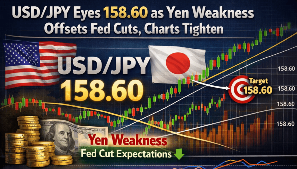 USD/JPY Eyes 158.60 as Yen Weakness Offsets Fed Cuts, Charts Tighten(02)
