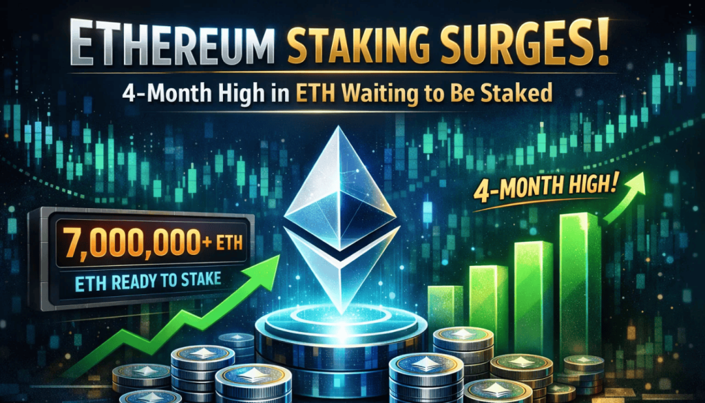 Ethereum Staking skokovi: 4-mjesečni maksimum u ETH koji čeka na ulog