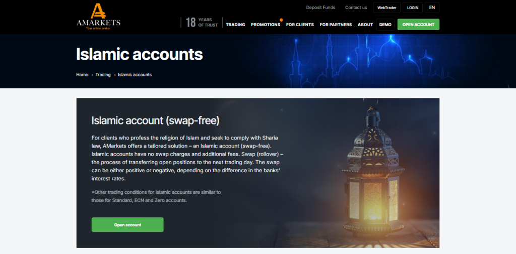Islamic (Swap-Free) Account Islamic (Swap-Free) Account