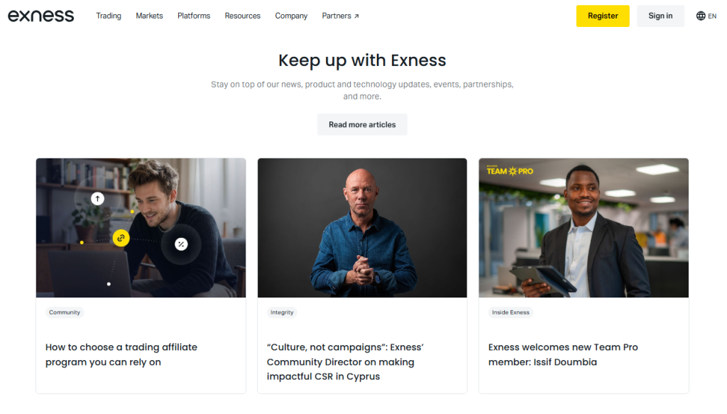 Social and Copy Trading with Exness