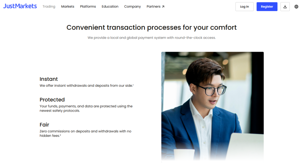 Deposits and Withdrawals Deposits and Withdrawals