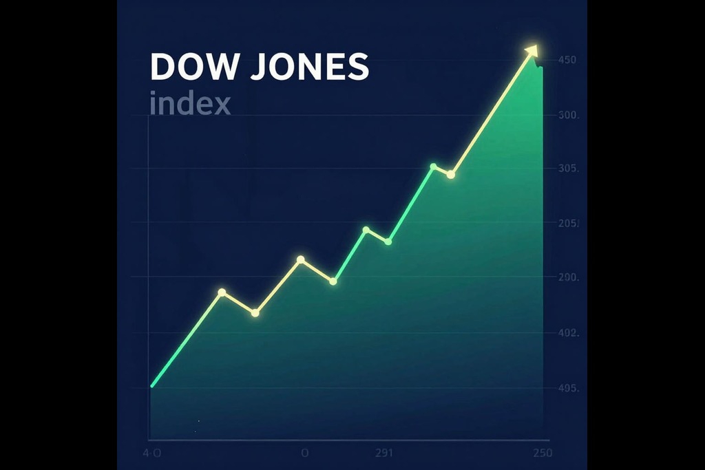 The Dow Jones index is up today after good news.