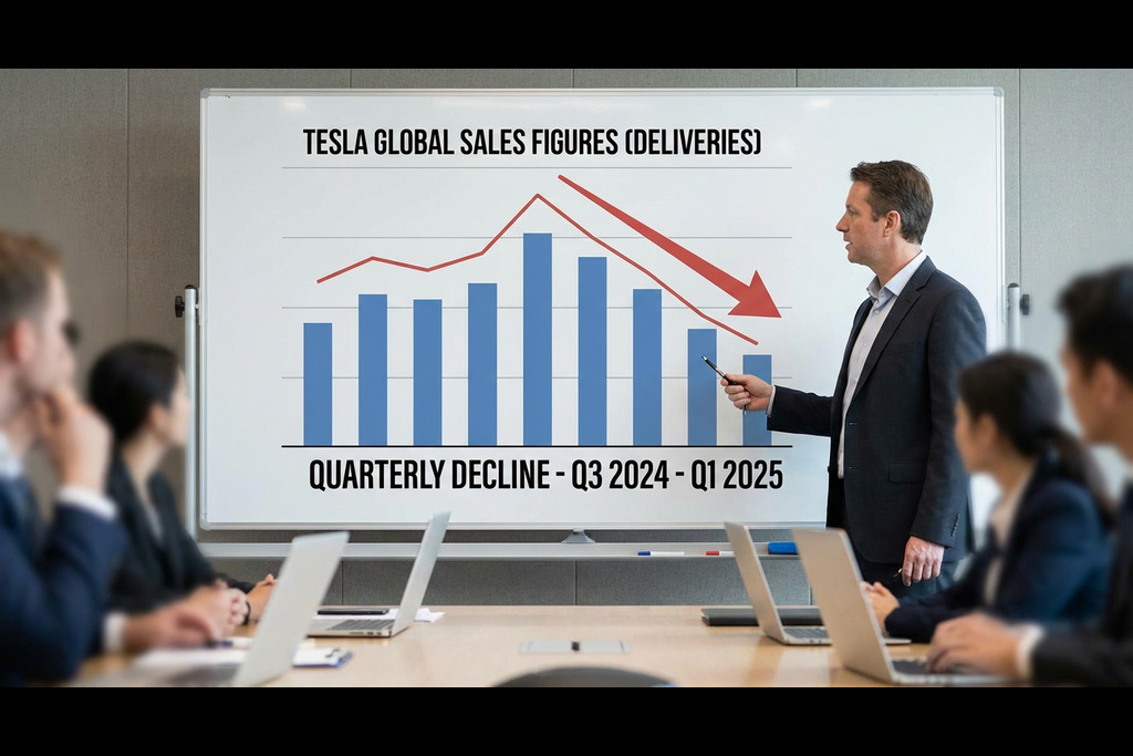 Tesla sales dropped in their fourth quarter for 2025, leading to stock decline as well.