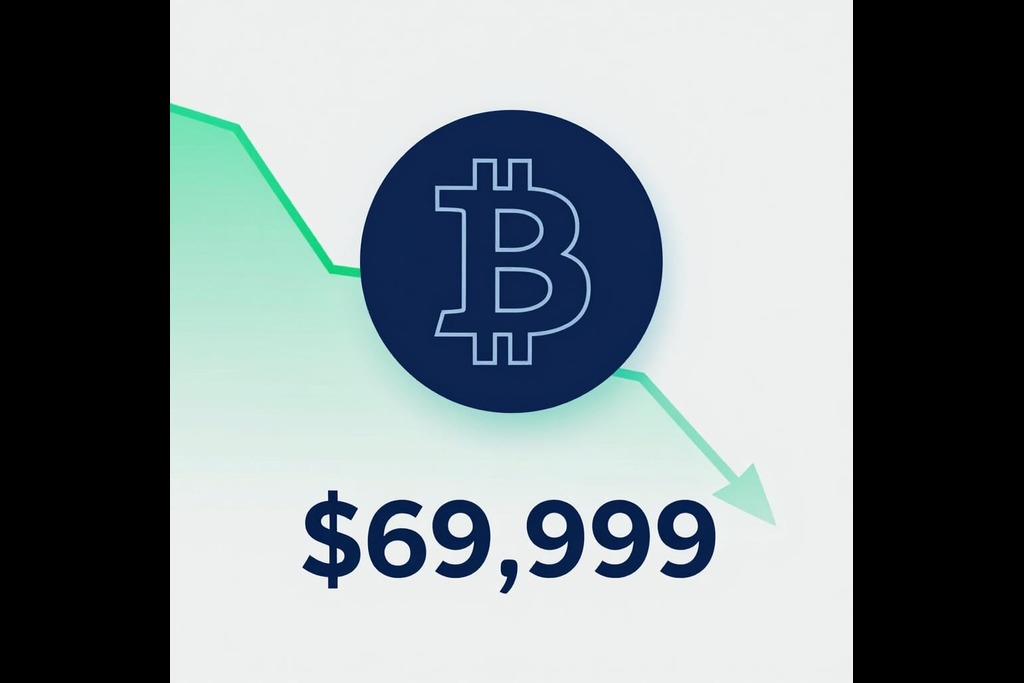 Bitcoin is now below $70,00 and is still falling.