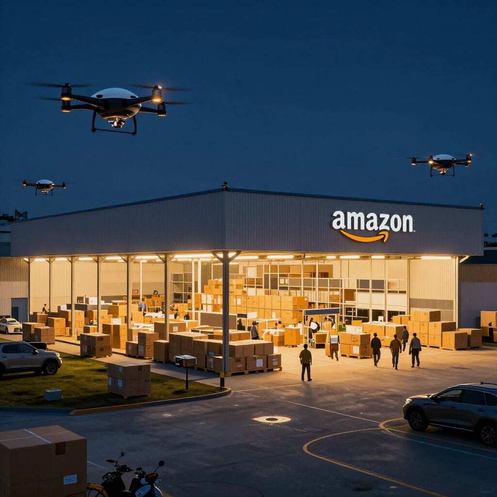 Amazon's stock fell quickly after their Q4 report worried investors about overspending.