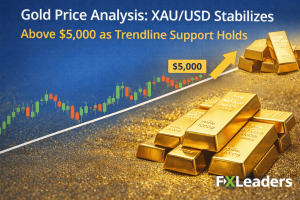 Gold Price Analysis: XAU/USD Stabilizes Above $5,000 as Trendline Support Holds