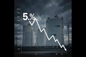 LNG futures dropped 5.5% on Tuesday as investors fear warm weather will affect demand.