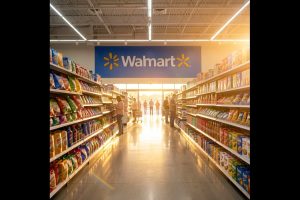 Walmart stock down after mixed earnings report.
