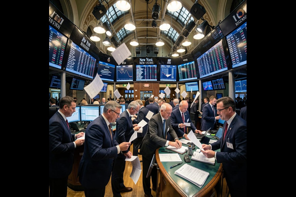 Stock trading hesitated on Monday as traders tried to figure out what would happen with tariffs.