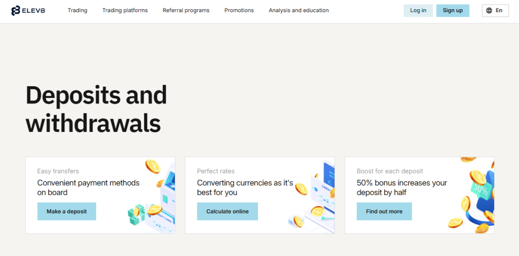 Deposits and Withdrawals Deposits and Withdrawals