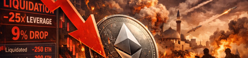 Image for Ethereum Plummets 9%: Massive 25x Leveraged Liquidations Sparked by Middle East Tensions