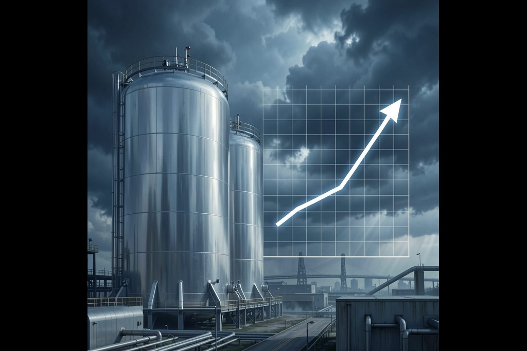 Natural gas futures are climbing due to the Iran crisis.