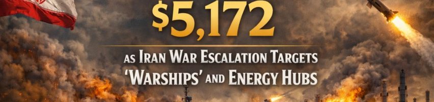 Image for Gold Price Forecast: Spot Rebounds to $5,172 as Iran War Escalaion Targets “Warships” and Energy Hubs