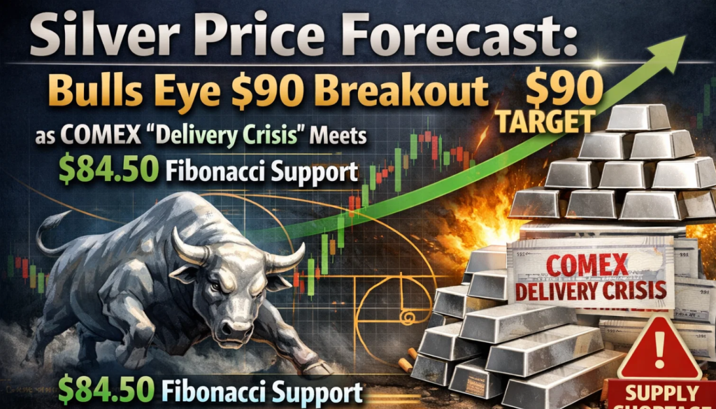 Silver Price Forecast: Bulls Eye $90 Breakout as COMEX “Delivery Crisis”  Meets $84.50 Fibonacci Support