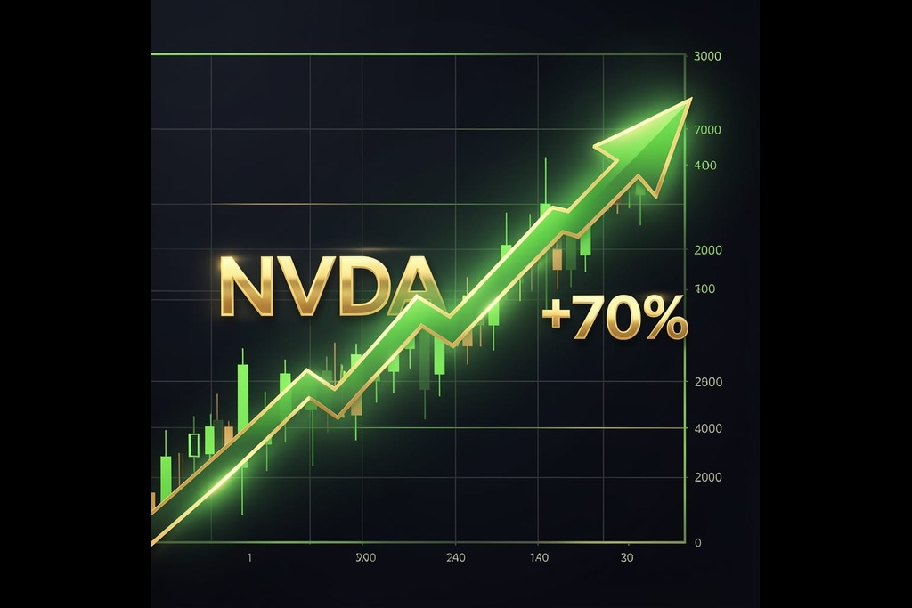 Nvidia stock gained 70% over the last 12 months in a powerful performance.