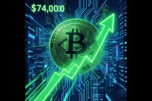 Bitcoin has managed to make it to $74,000 and is now having trouble climbing higher.