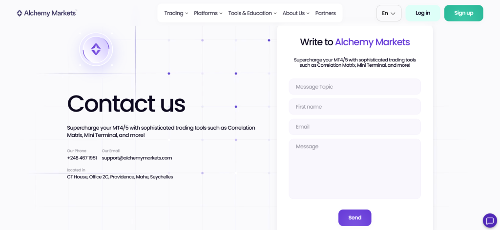 Alchemy Markets Customer Support