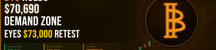 Image for Bitcoin Price Prediction: BTC Holds $70,690 Demand Zone as Ascending Channel Eyes $73,000 Retest