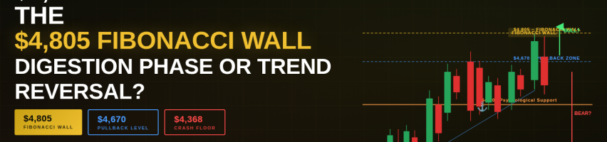 Image for Gold Price Analysis: $4,670 Pullback Hits the $4,805 Fibonacci Wall – Digestion Phase or Trend Reversal?
