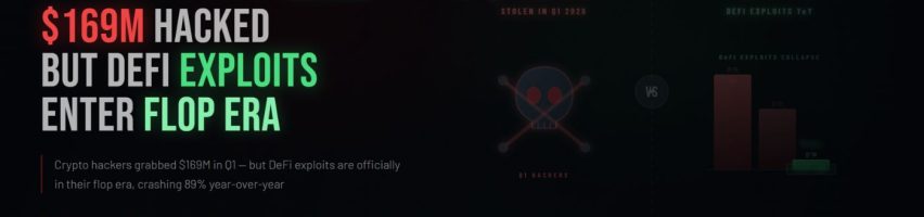 Image for Crypto Hackers Grabbed $169M In Q1 But DeFi Exploits Are Officially In Their Flop Era (Down 89% YoY)