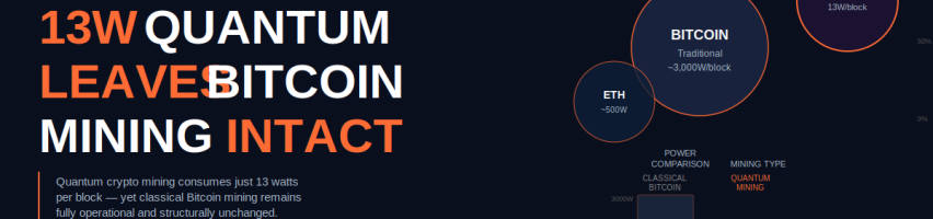 Image for Quantum Crypto Mining Uses 13 Watts per Block but Leaves Bitcoin Mining Unchanged