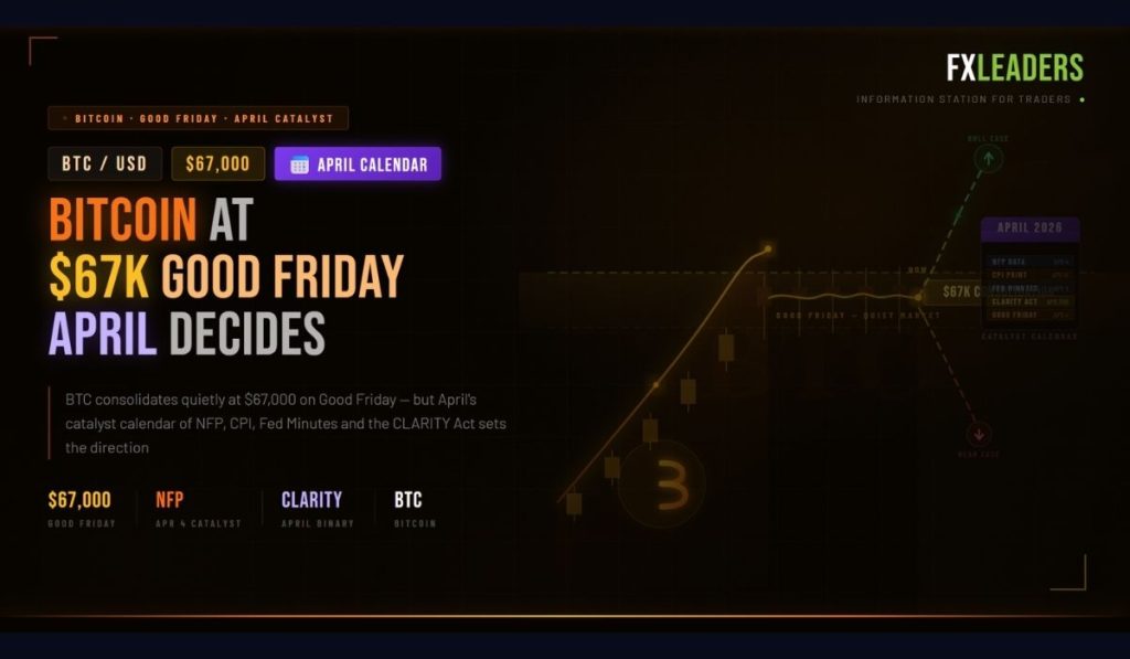Bitcoin Price Analysis: $67,000 Consolidation on Good Friday – April’s Catalyst Calendar Sets the Direction