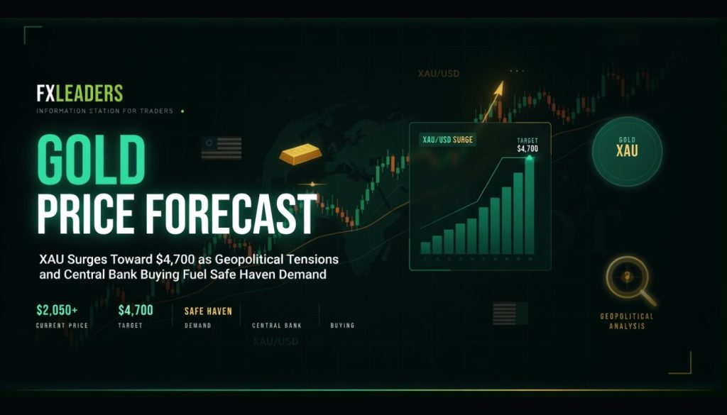 Gold Price Forecast: XAU Surges Toward $4,700 as Geopolitical Tensions and Central Bank Buying Fuel Safe Haven Demand